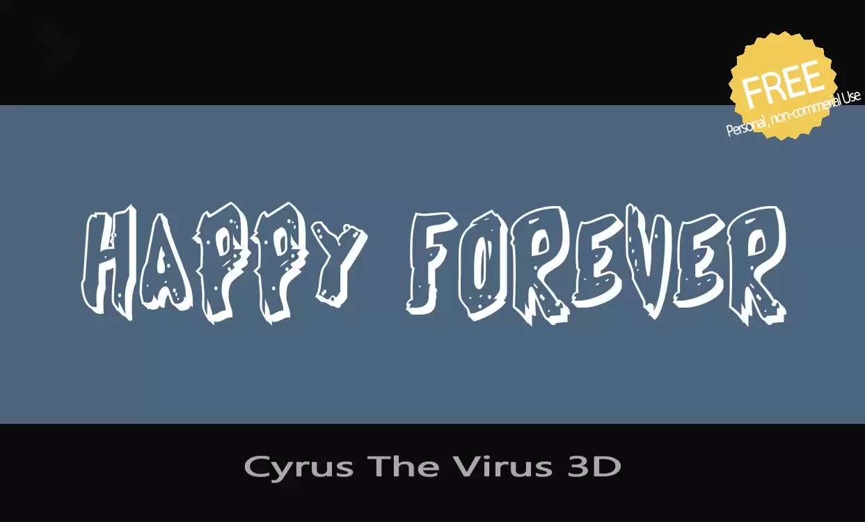 「Cyrus-The-Virus-3D」字体效果图