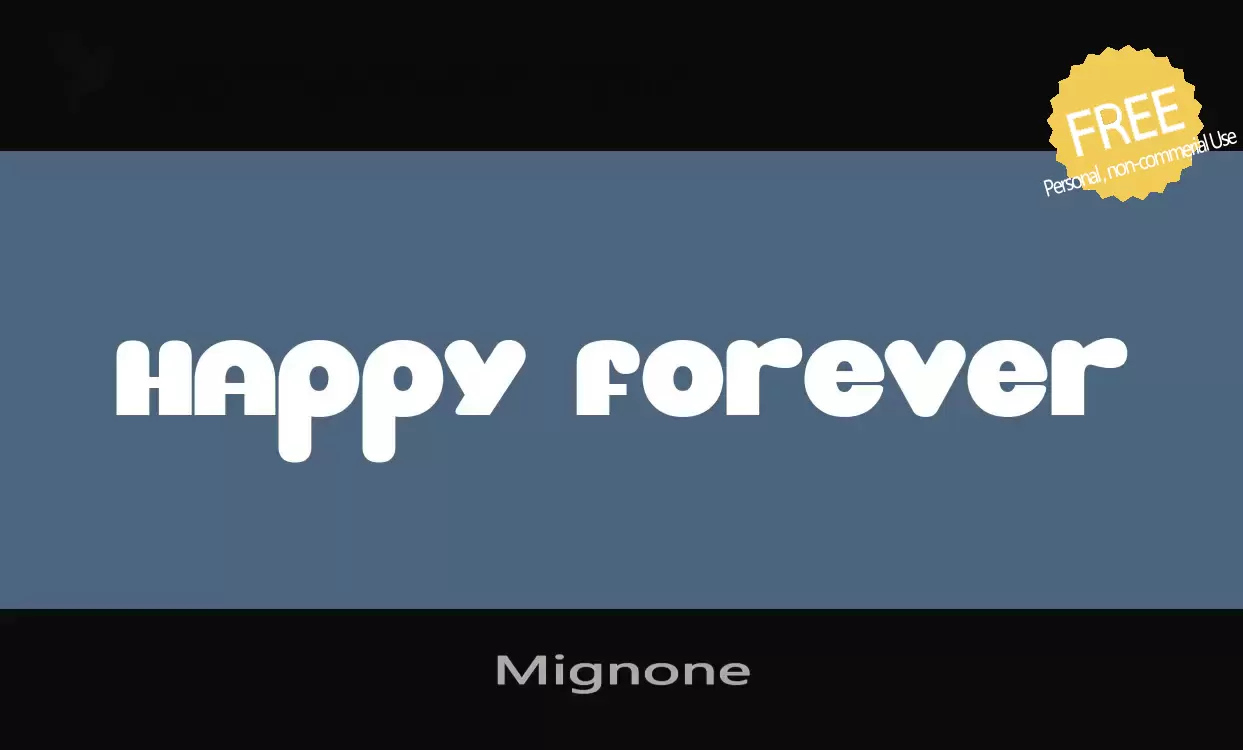 Font Sample of Mignone