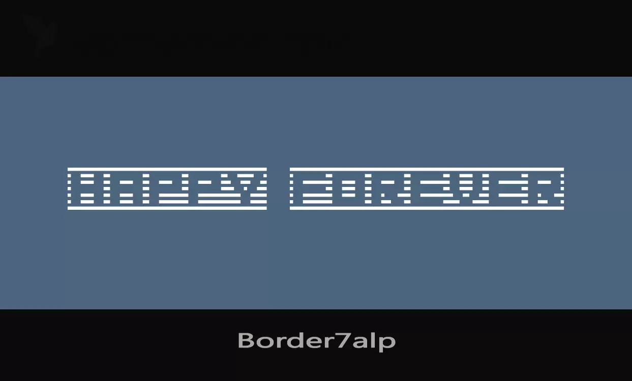 Font Sample of Border7alp