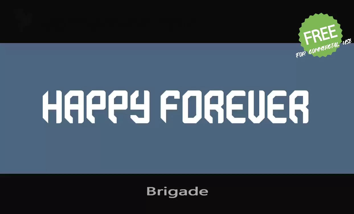 Font Sample of Brigade