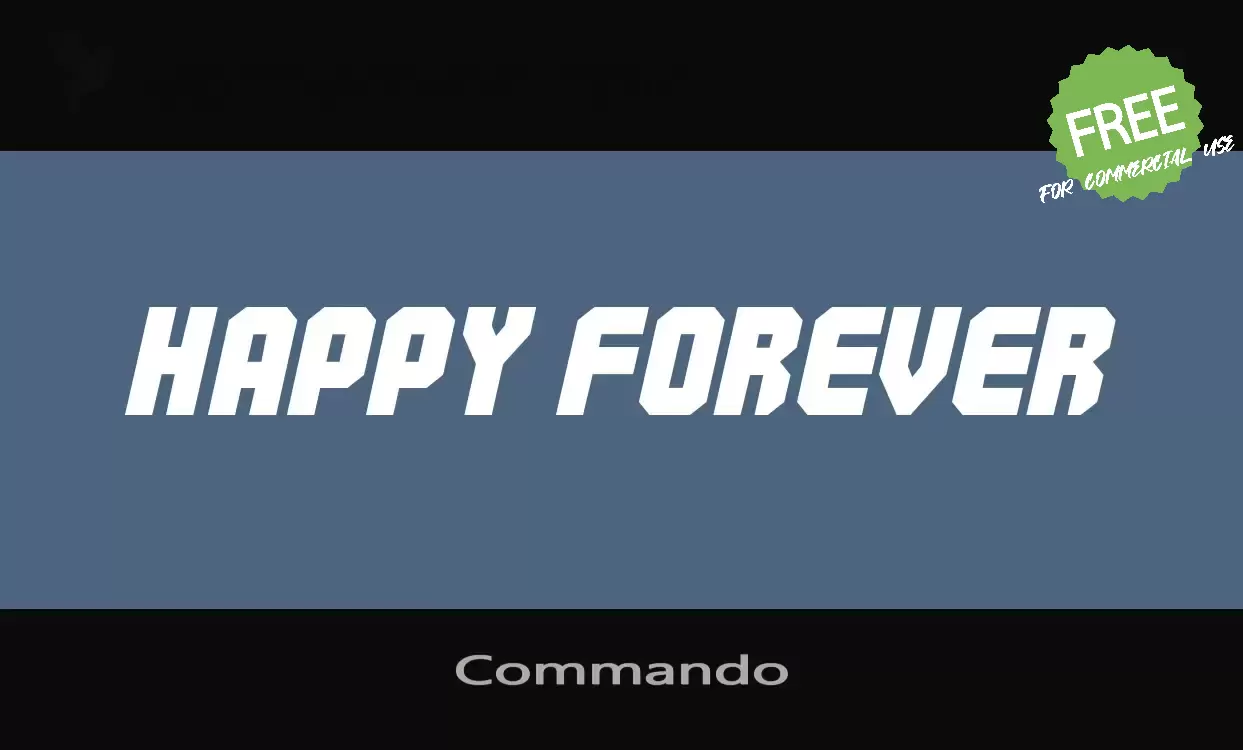 Font Sample of Commando