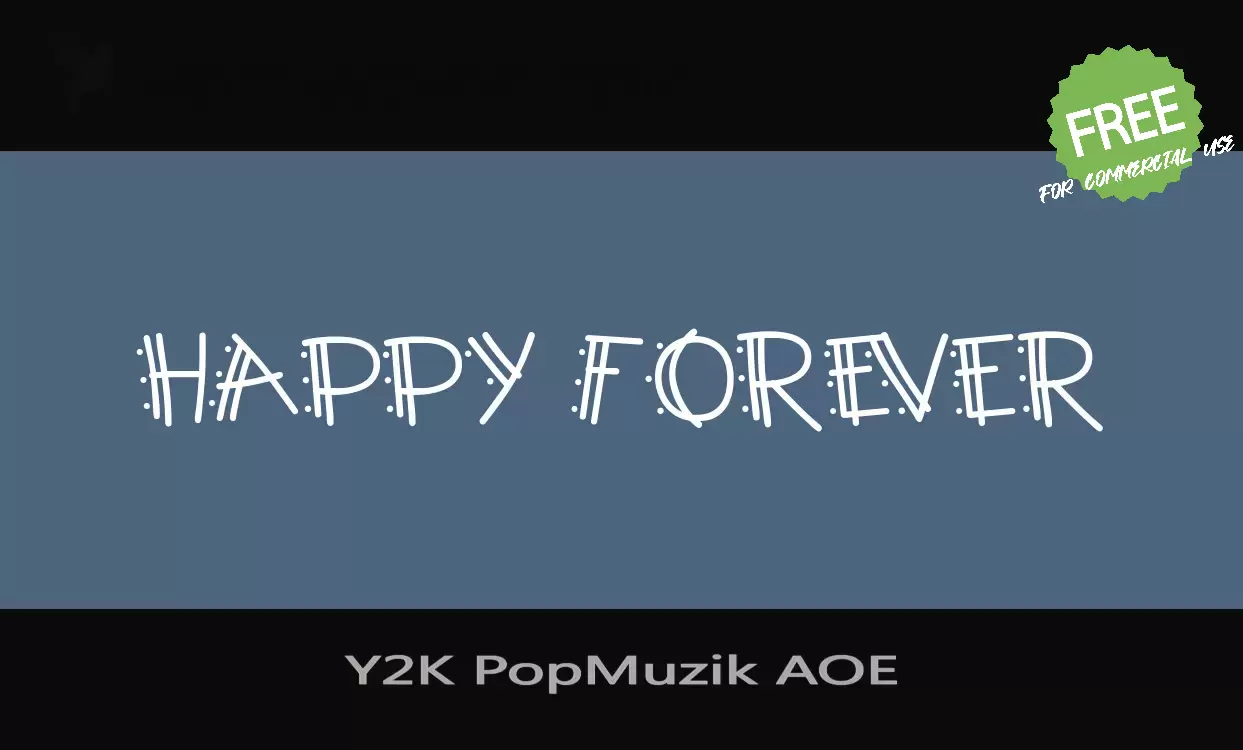 「Y2K-PopMuzik-AOE」字体效果图