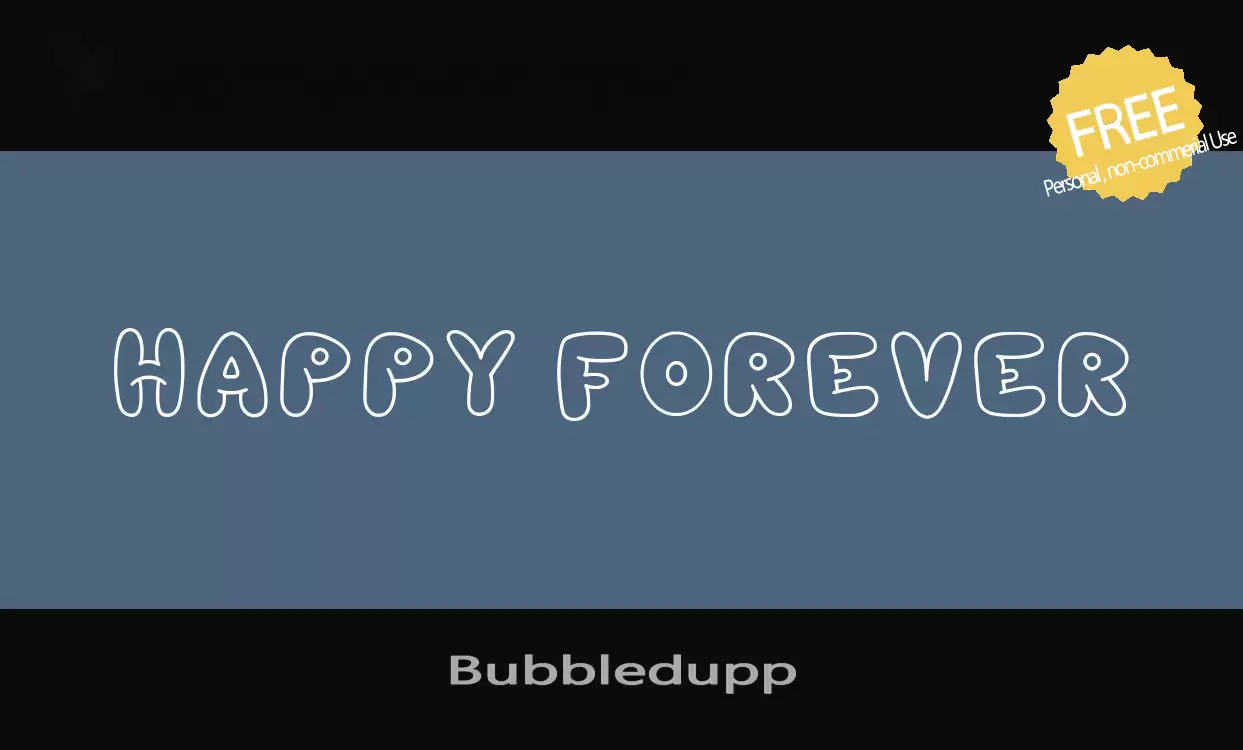 Font Sample of Bubbledupp