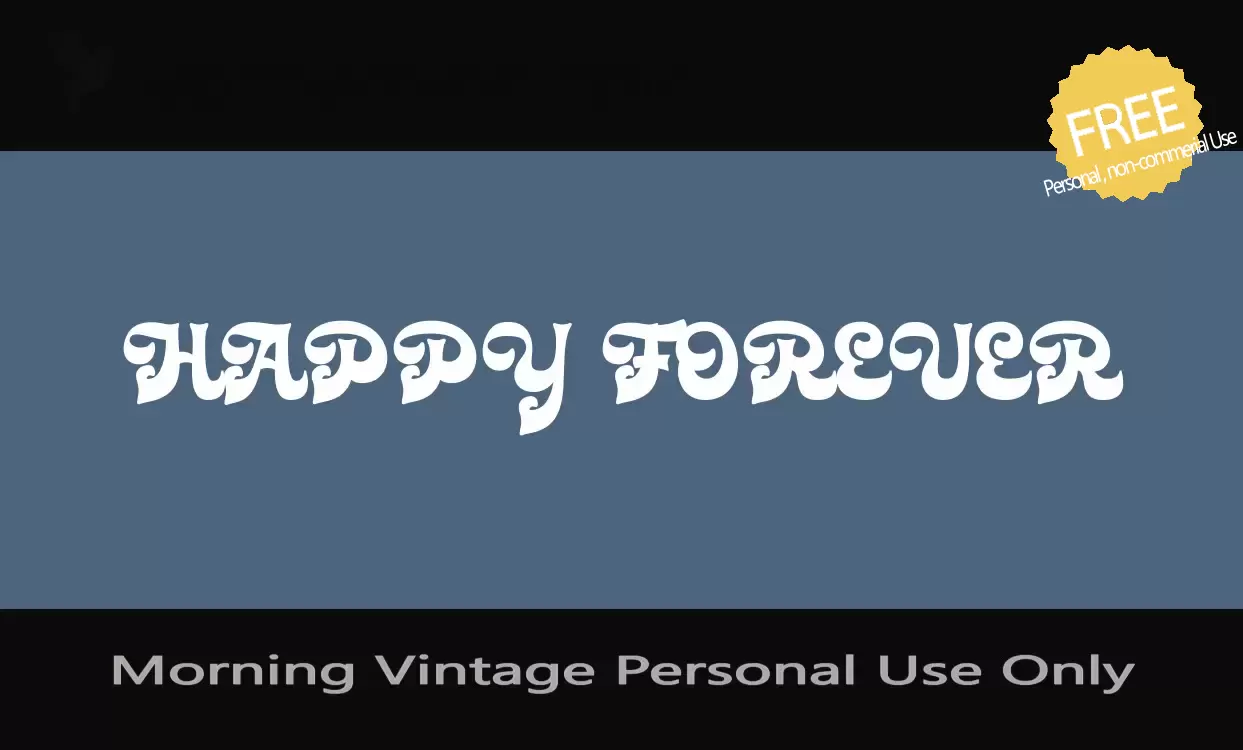 「Morning-Vintage-Personal-Use-Only」字体效果图