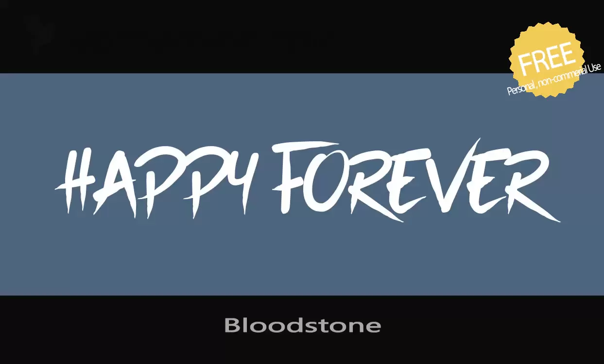 Font Sample of Bloodstone