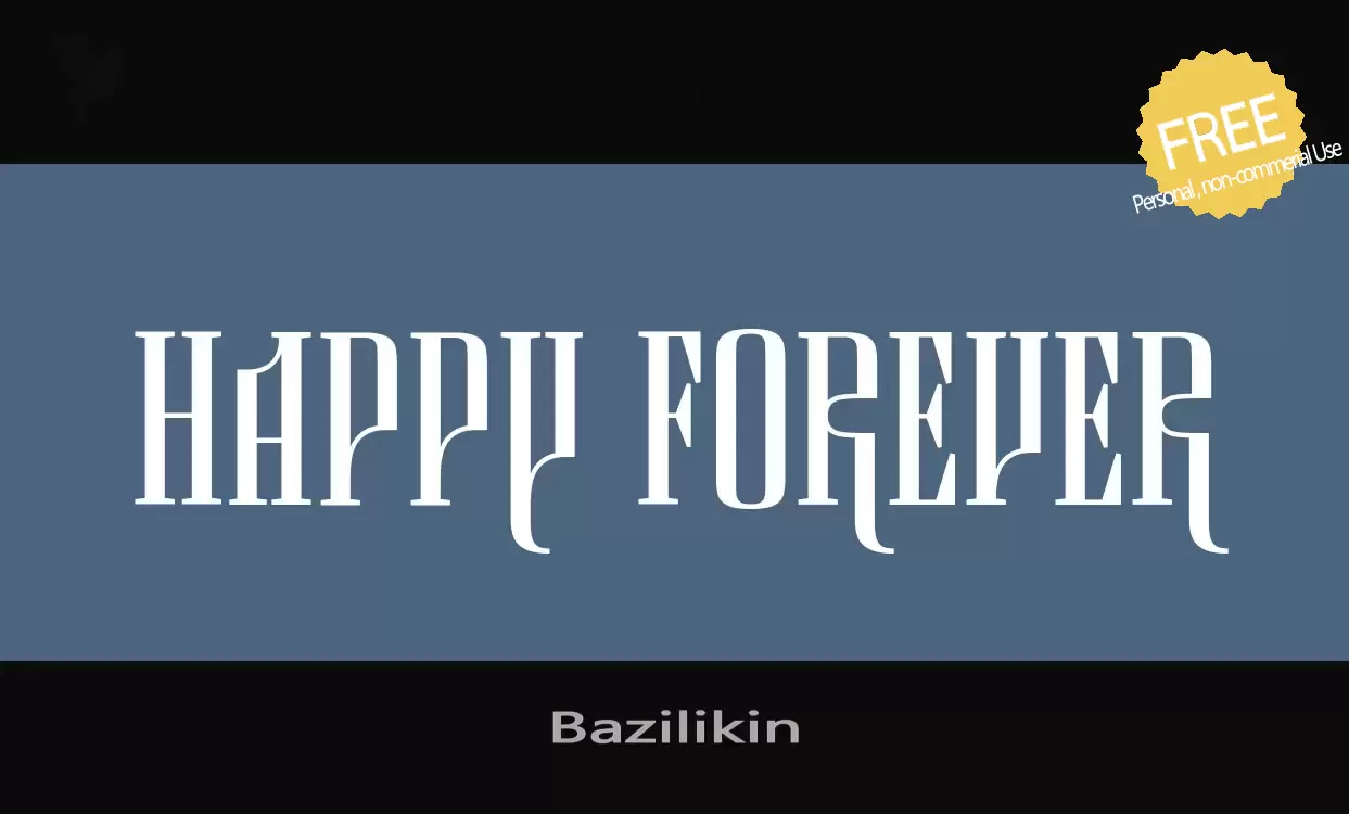 「Bazilikin」字体效果图