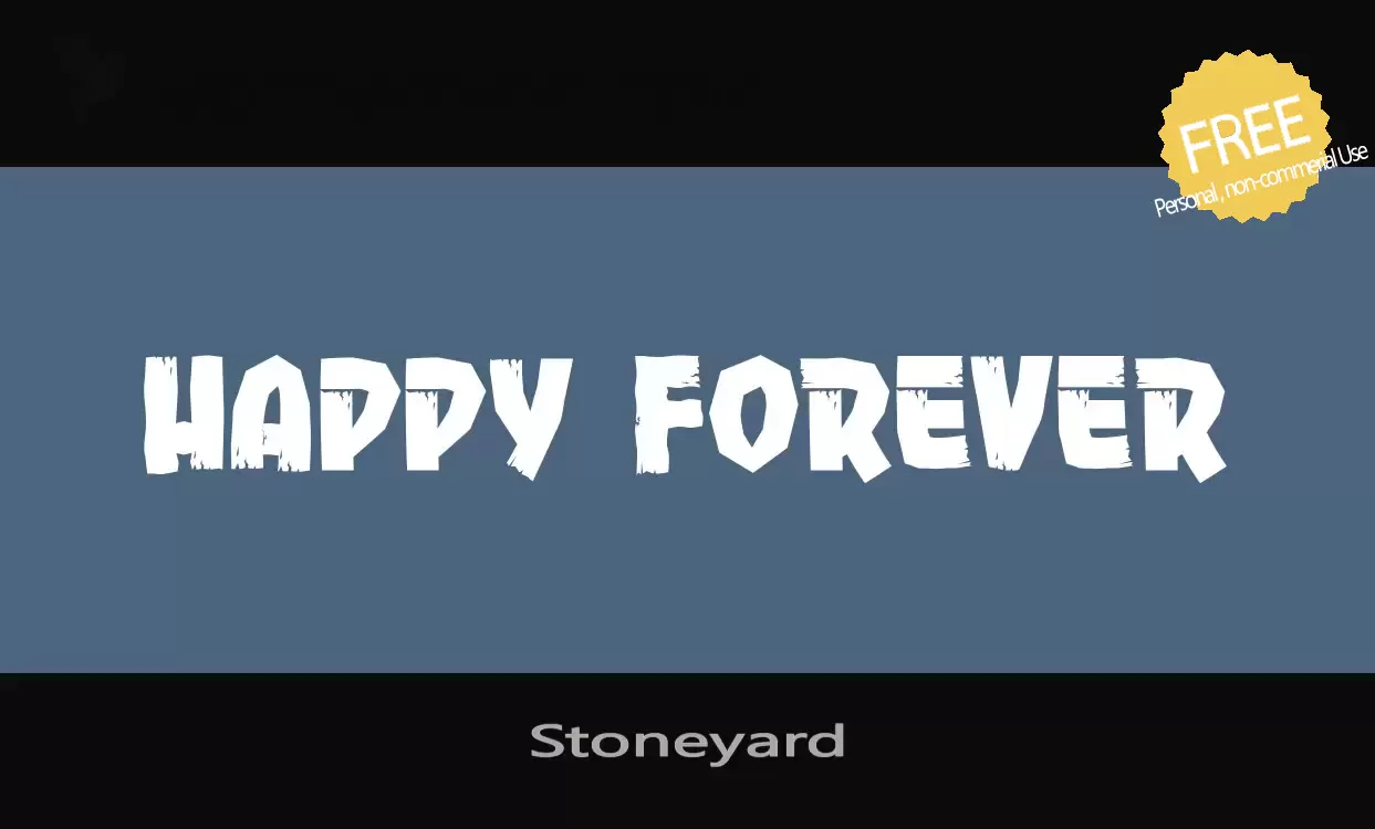 Font Sample of Stoneyard