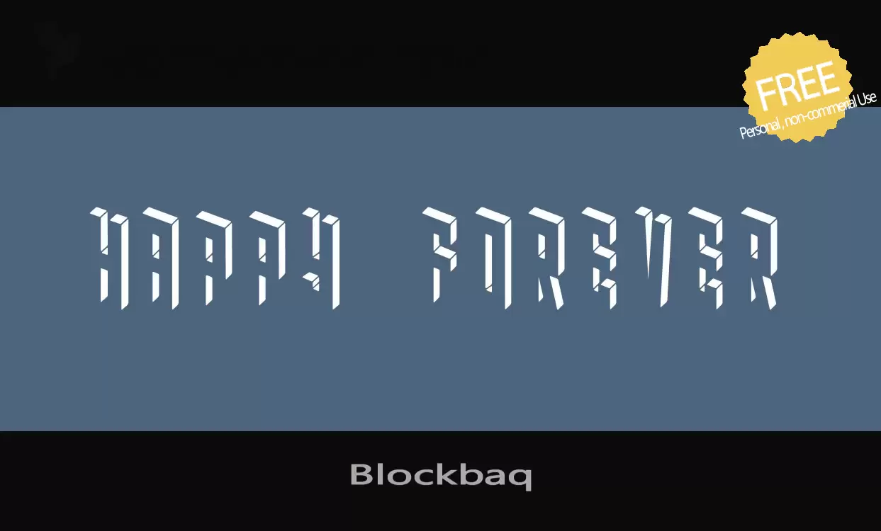 「Blockbaq」字体效果图