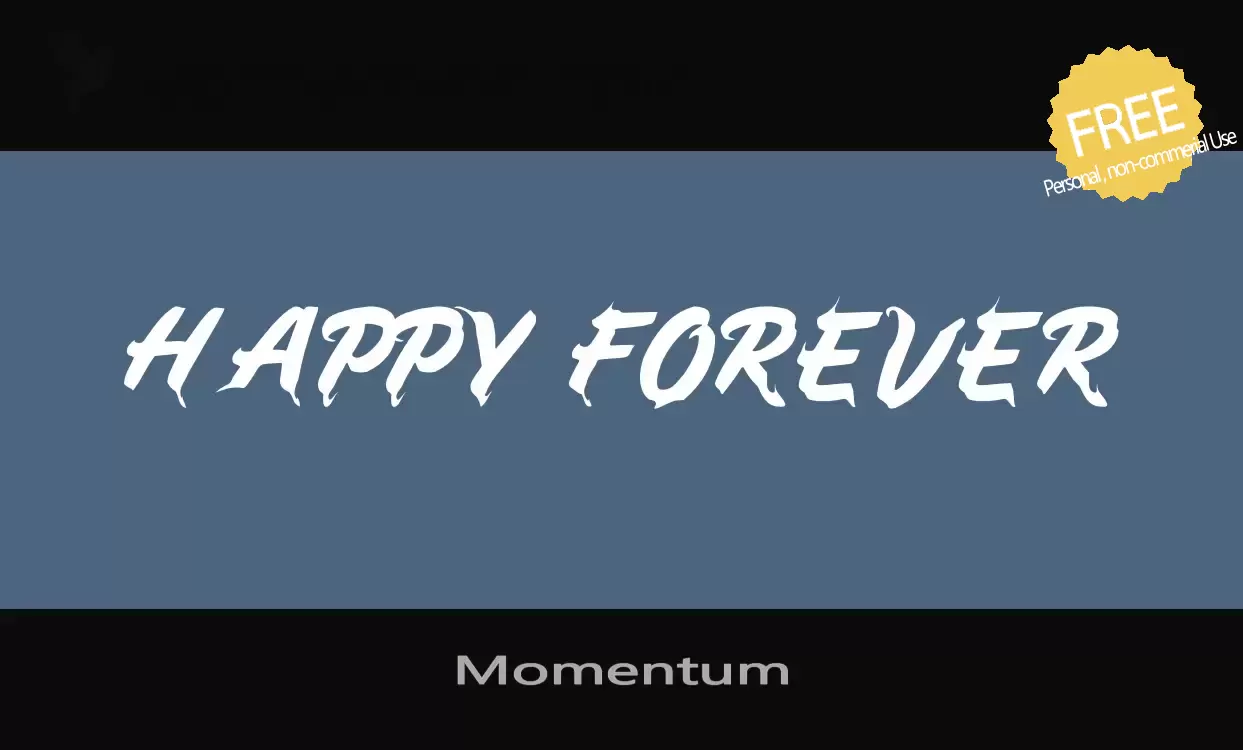 「Momentum」字体效果图