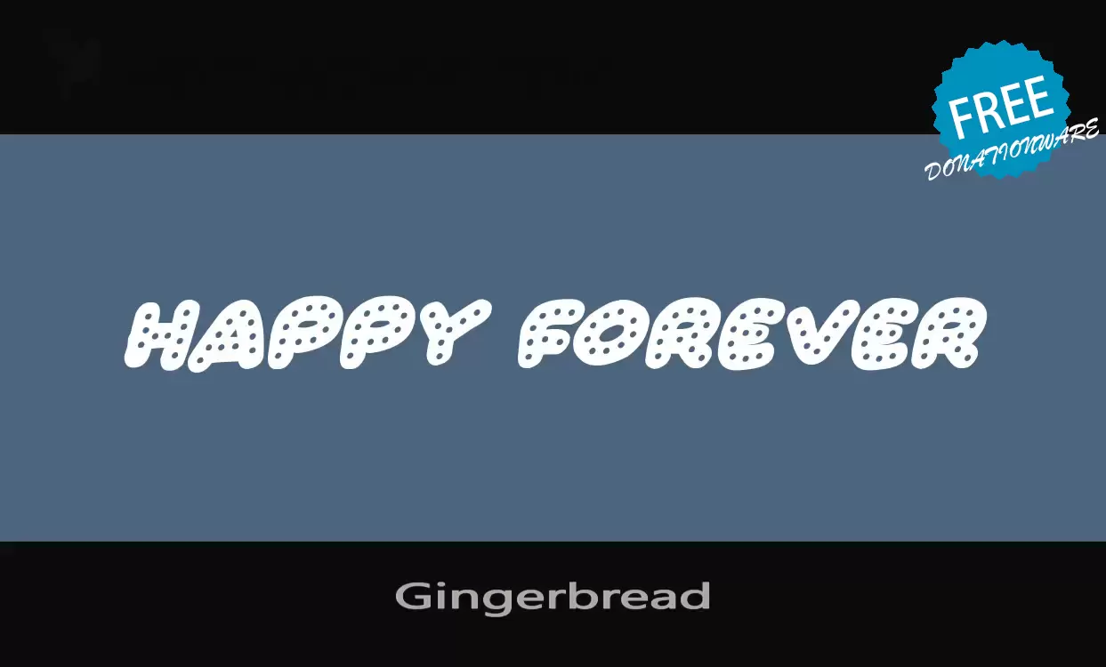 Font Sample of Gingerbread