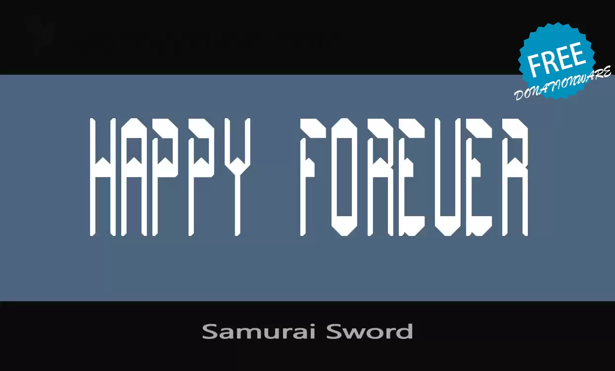 Font Sample of Samurai-Sword