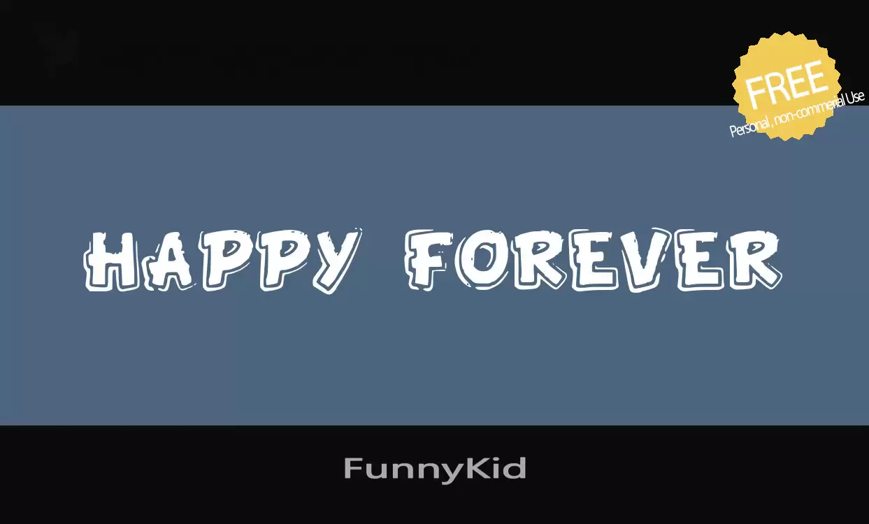 「FunnyKid」字体效果图