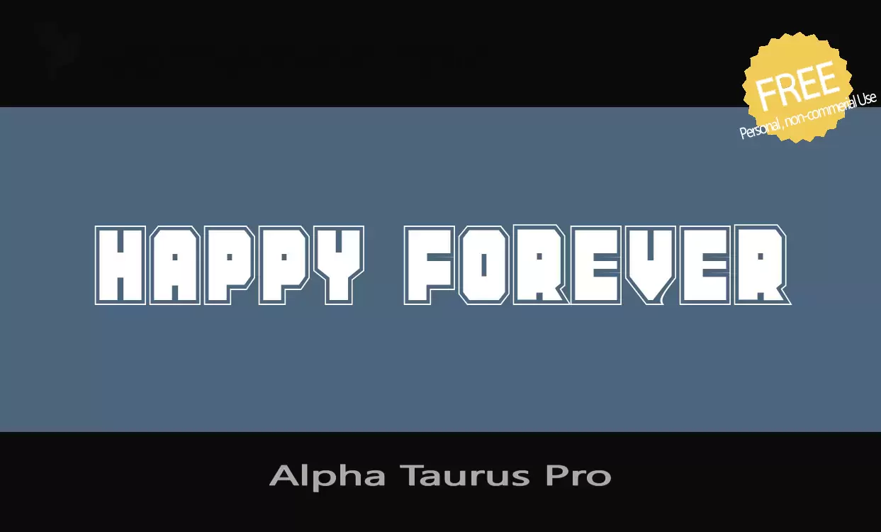 Font Sample of Alpha-Taurus-Pro