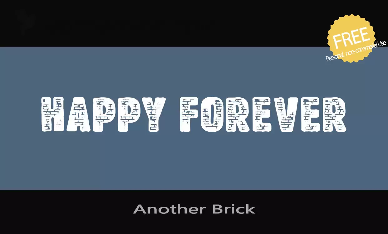 Font Sample of Another-Brick