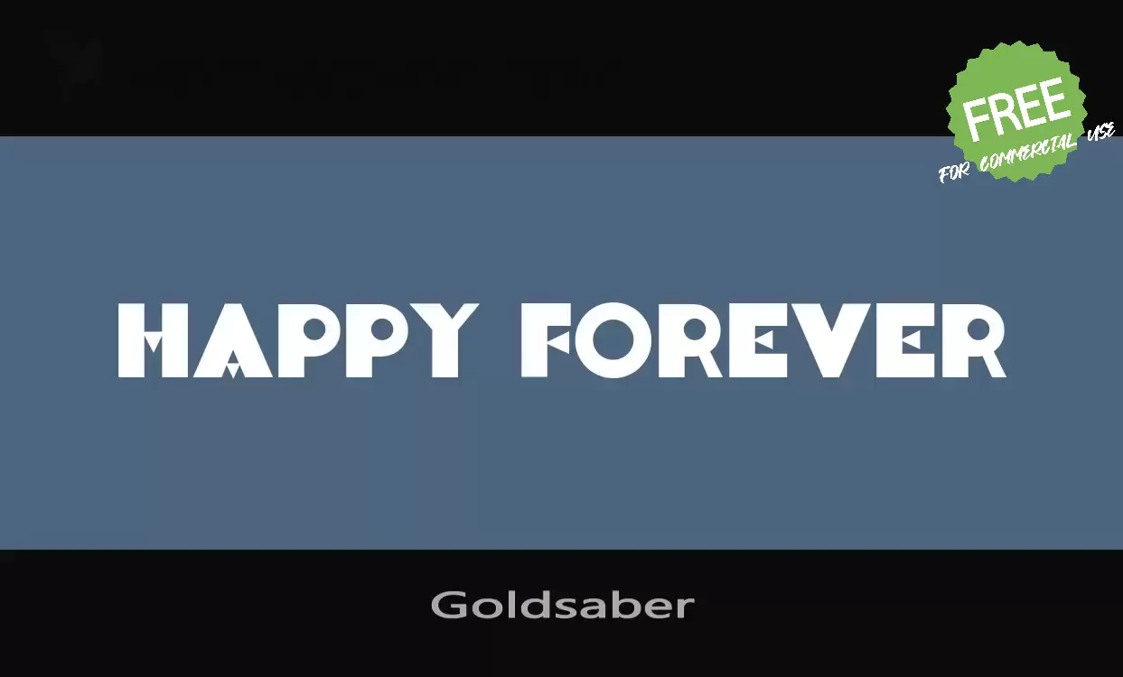 「Goldsaber」字体效果图