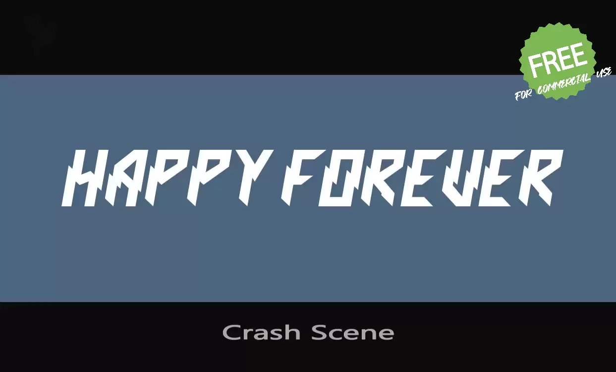 「Crash Scene」字体效果图