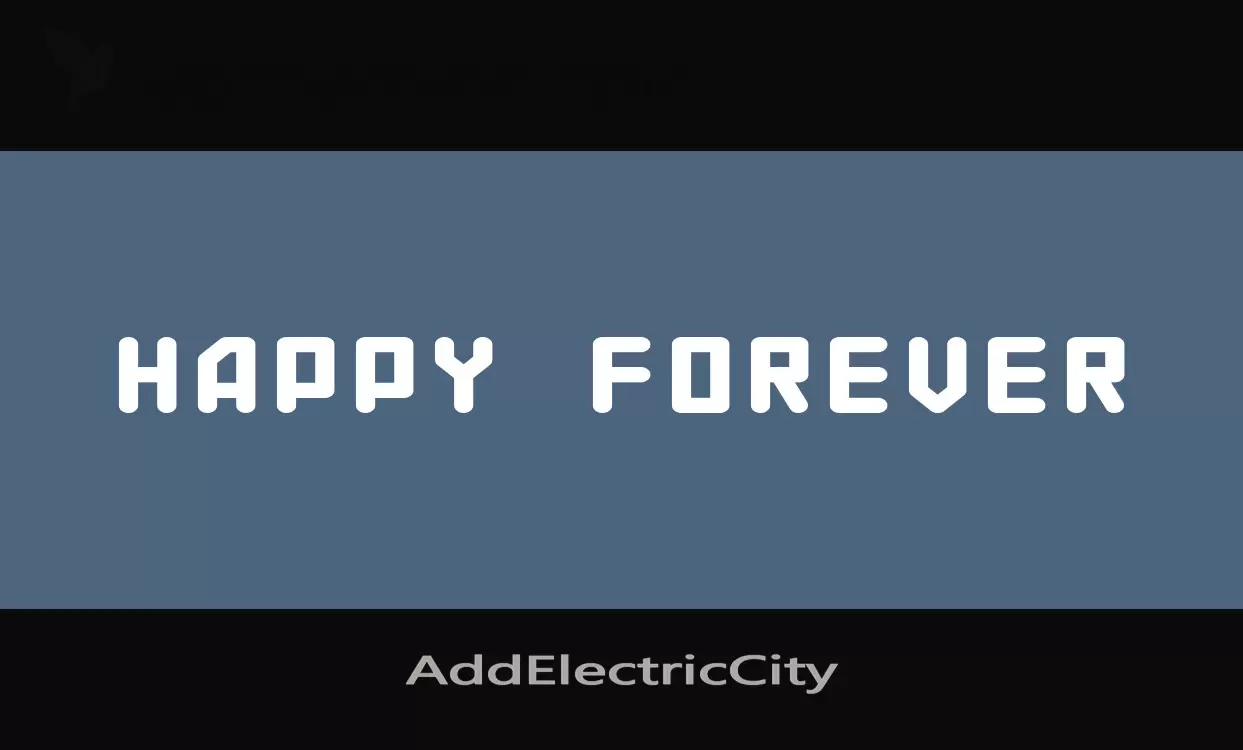 Font Sample of AddElectricCity