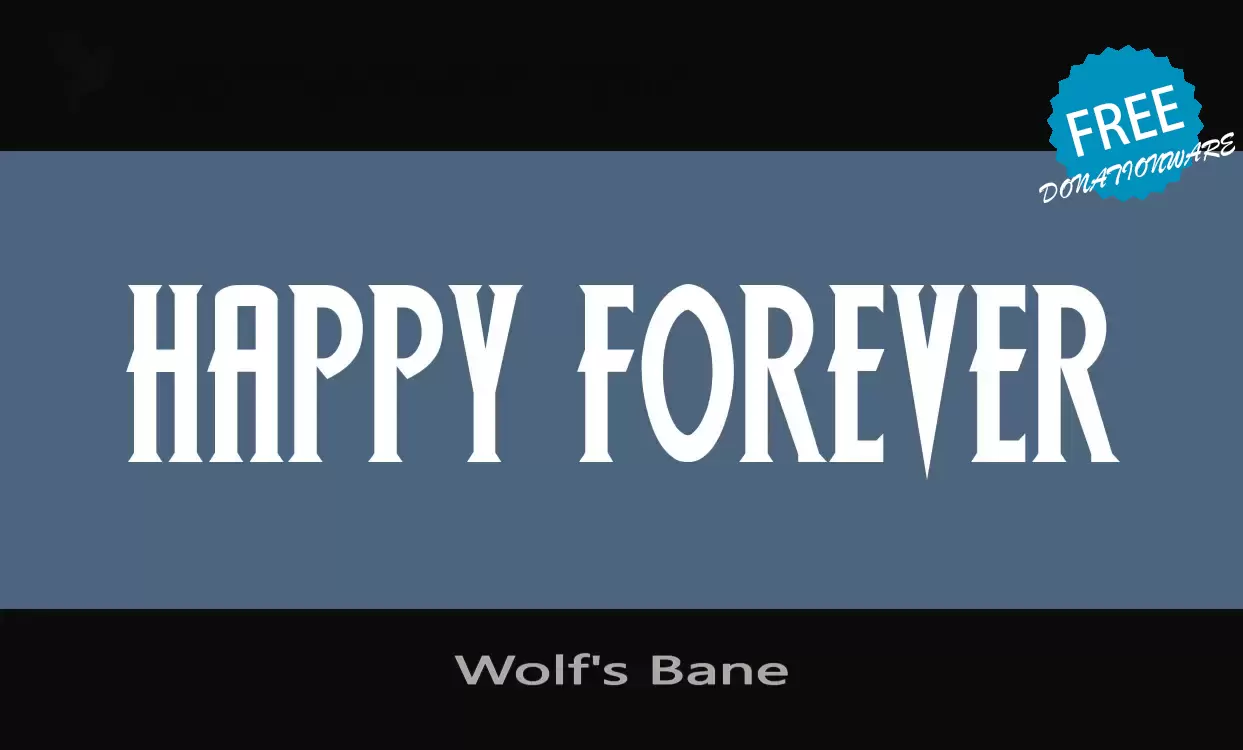 Font Sample of Wolf's-Bane