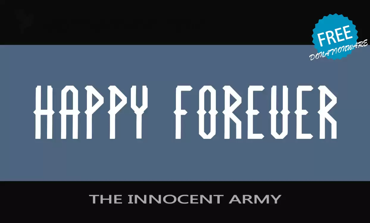 Font Sample of THE-INNOCENT-ARMY