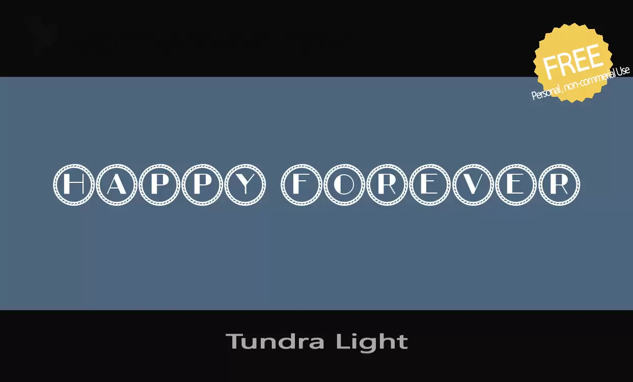 「Tundra-Light」字体效果图