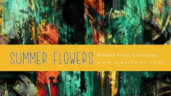 Typographic Design of Summer-Flowers