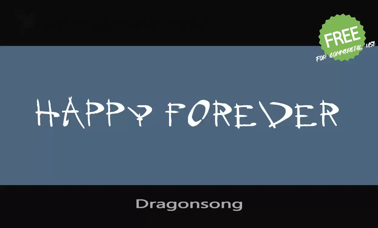 「Dragonsong」字体效果图