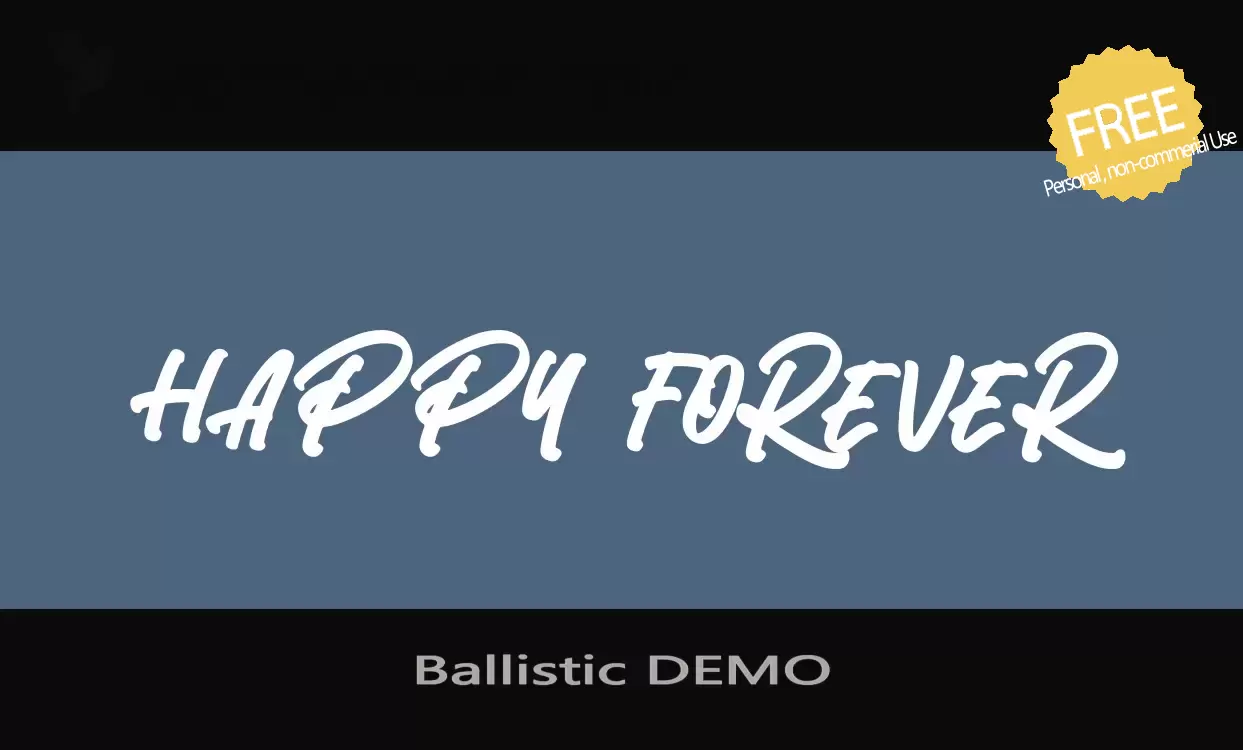 Font Sample of Ballistic-DEMO