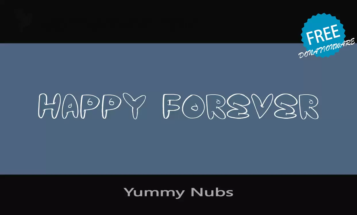 Font Sample of Yummy-Nubs