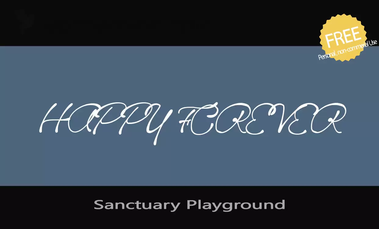 Font Sample of Sanctuary-Playground