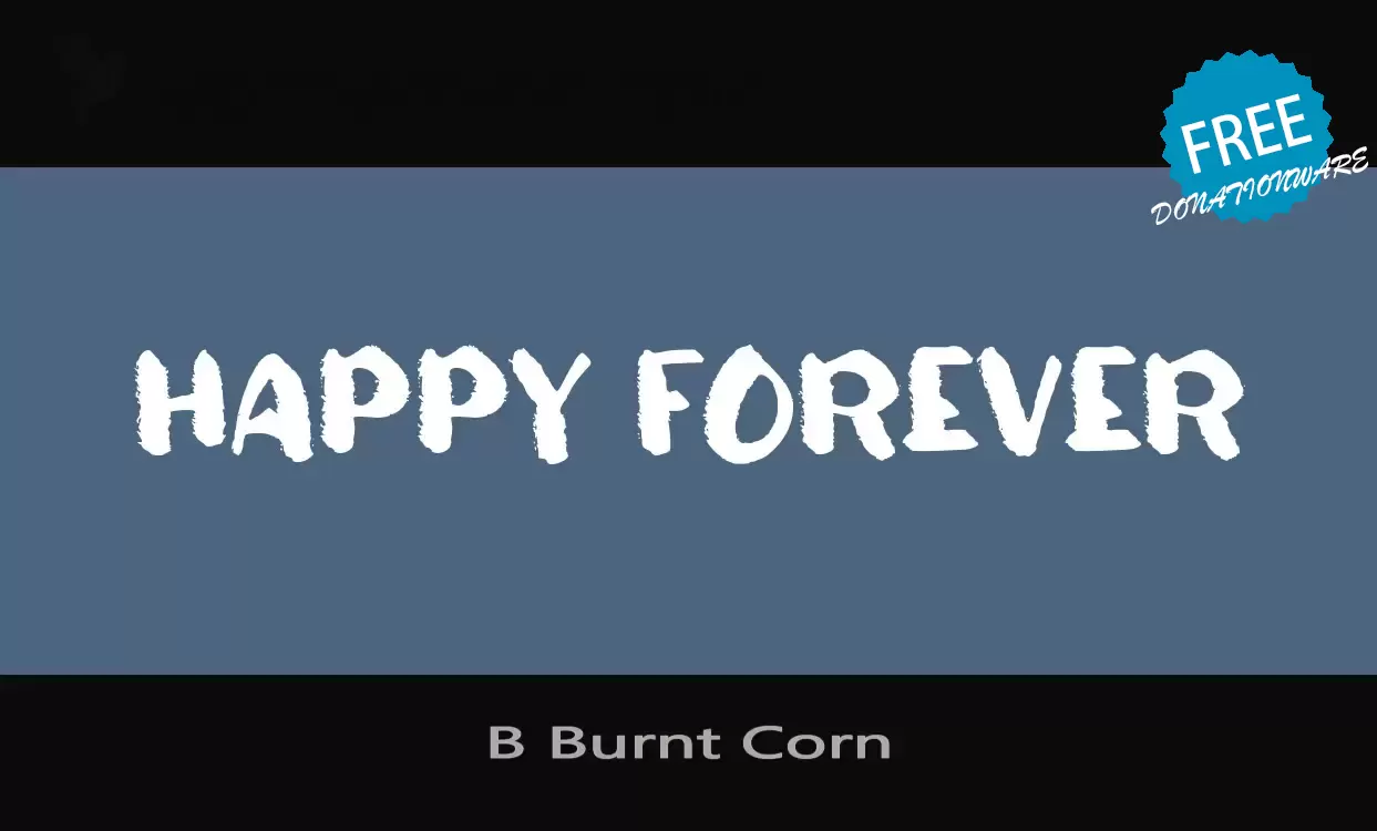 「B-Burnt-Corn」字体效果图