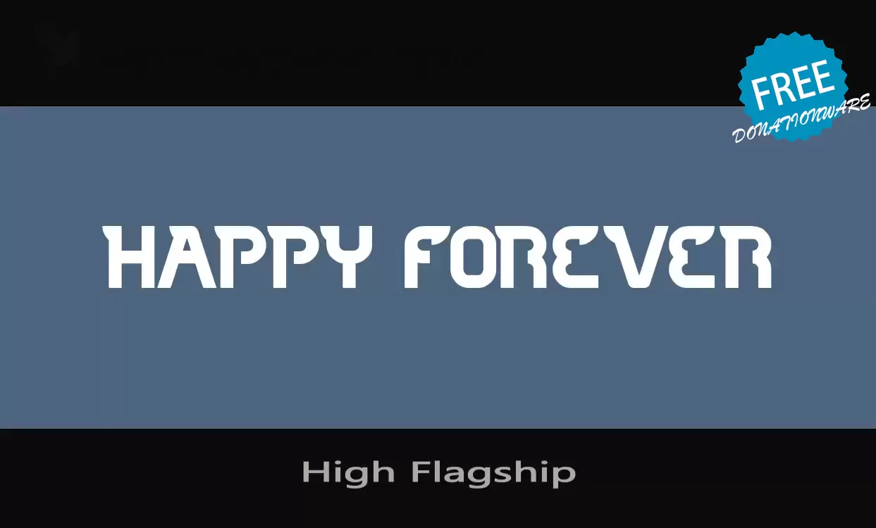 Font Sample of High-Flagship