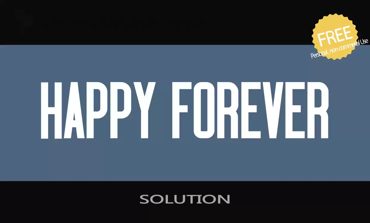 Font Sample of SOLUTION