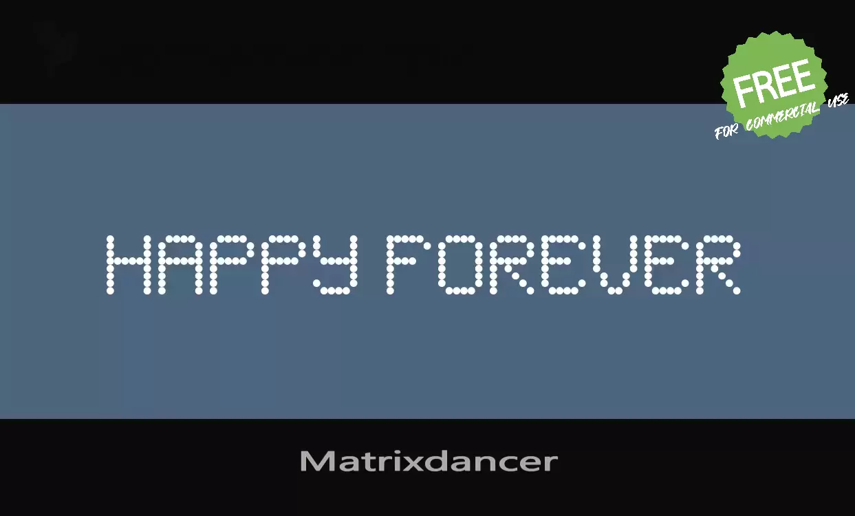 Font Sample of Matrixdancer