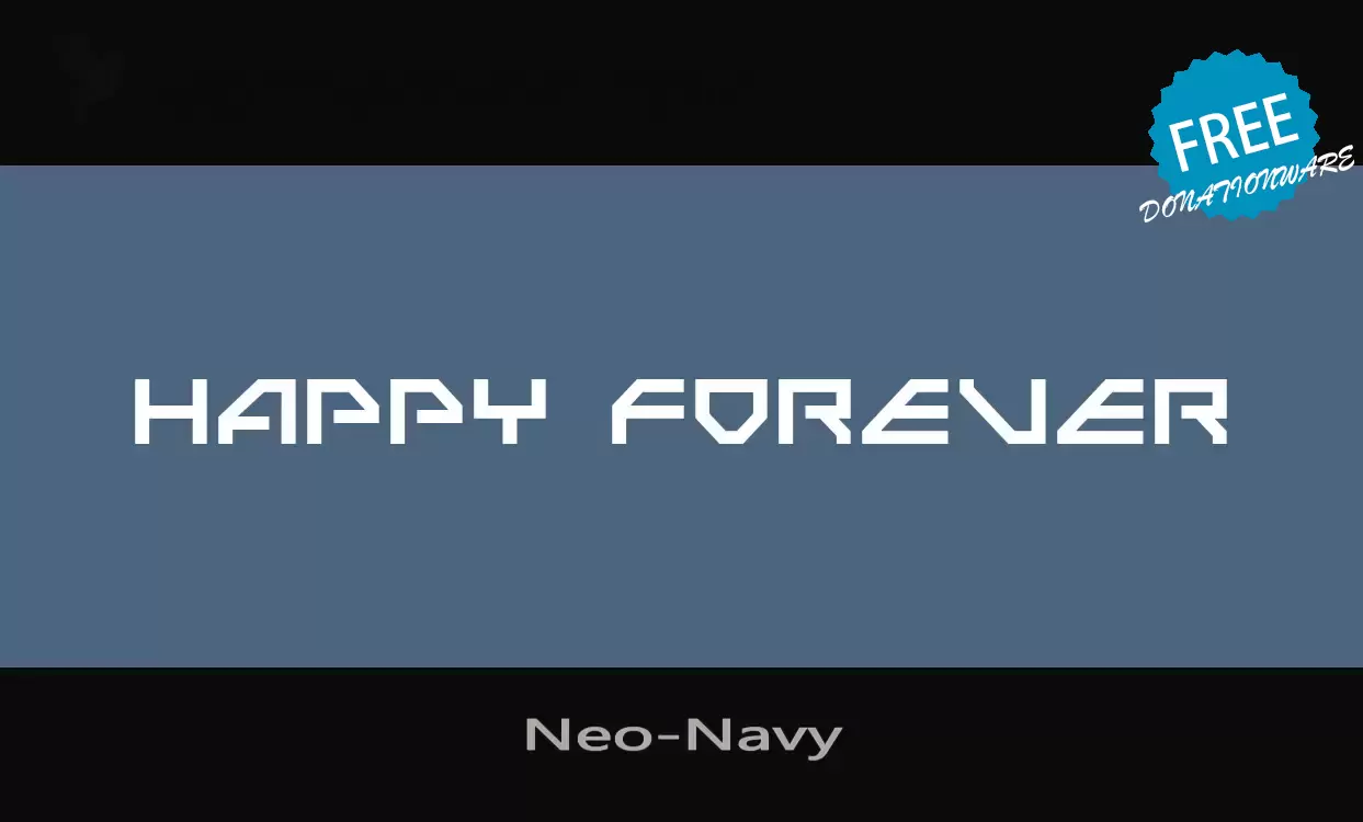 「Neo-Navy」字体效果图