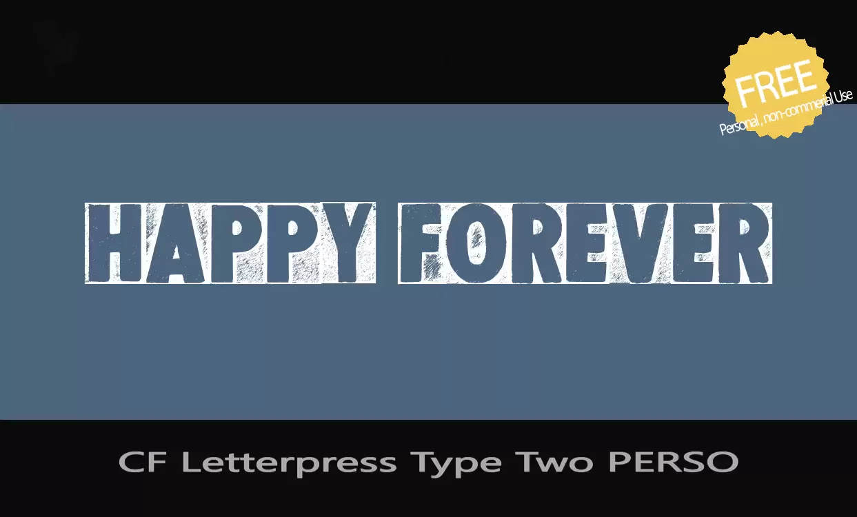 Font Sample of CF-Letterpress-Type-Two-PERSO