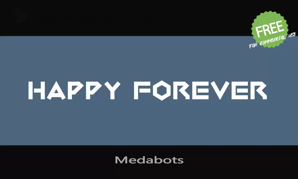 Font Sample of Medabots