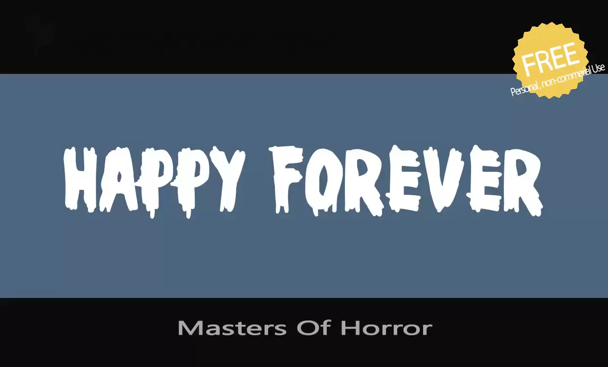 Font Sample of Masters-Of-Horror