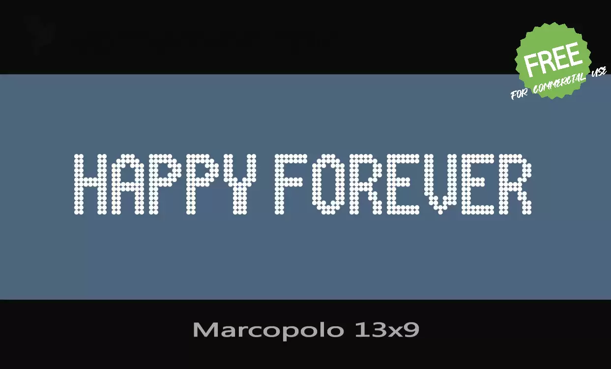 Font Sample of Marcopolo-13x9