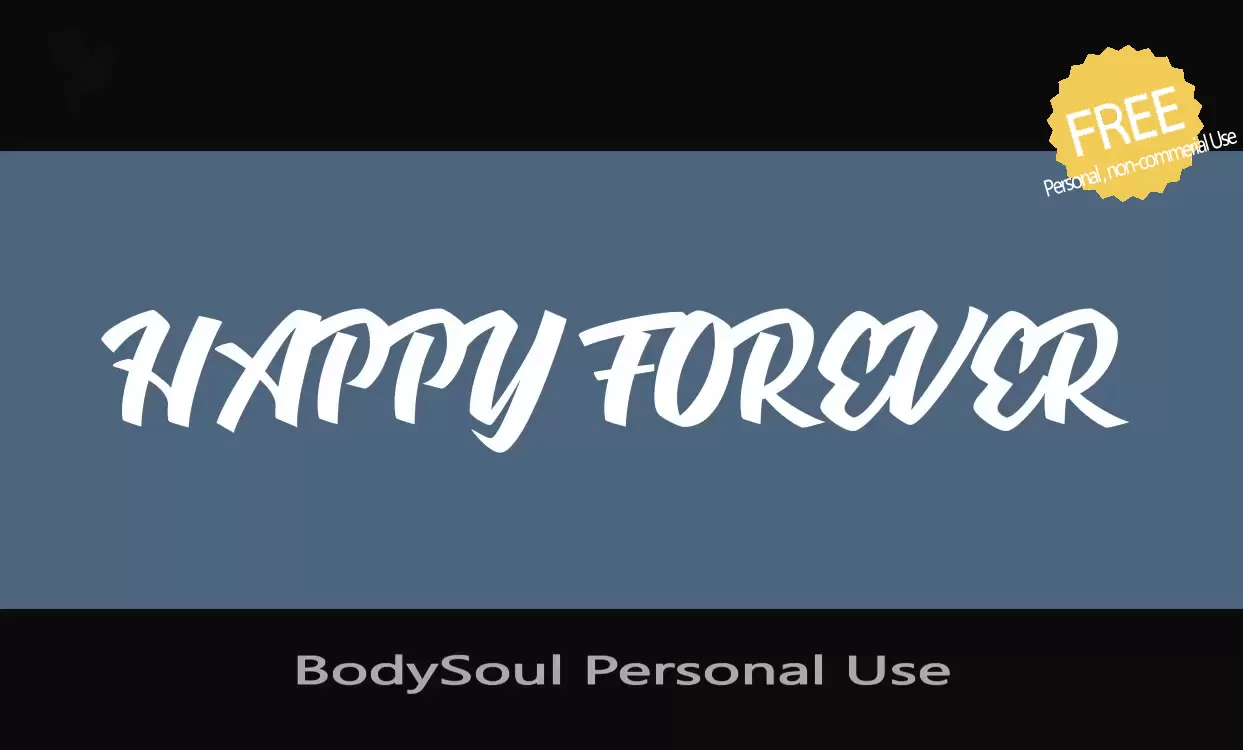 Font Sample of BodySoul-Personal-Use