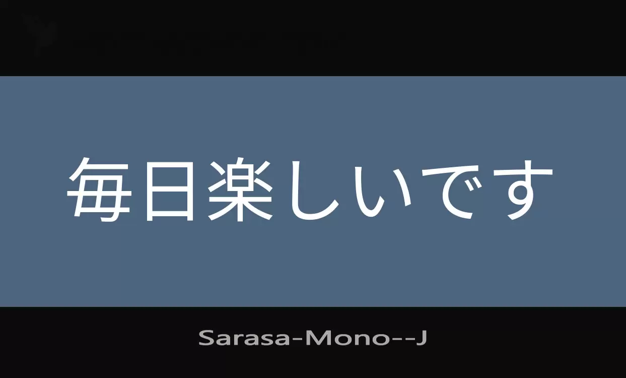 「Sarasa-Mono-」字体效果图