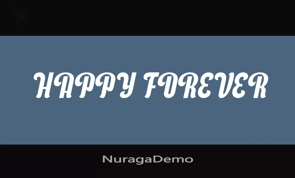 「NuragaDemo」字体效果图