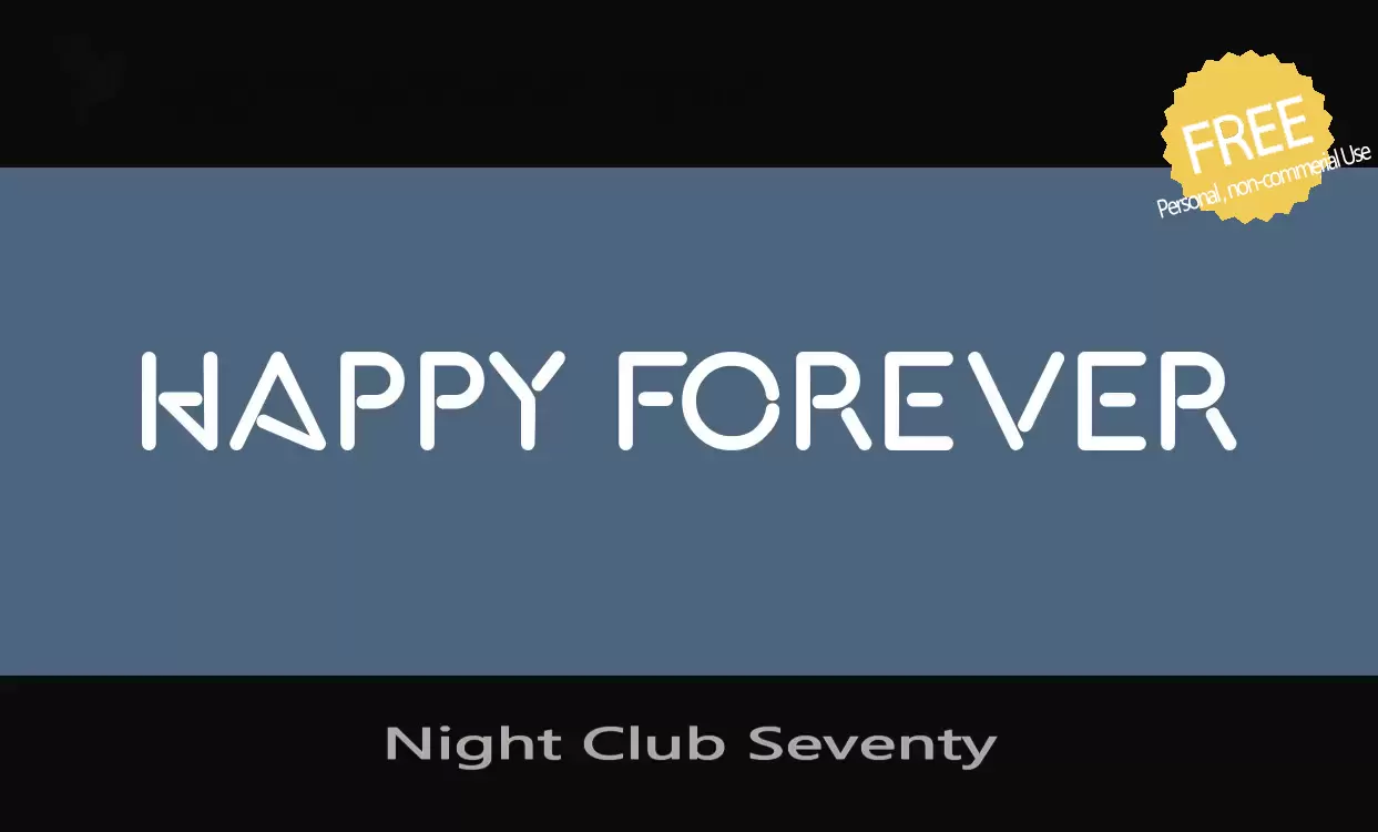 Font Sample of Night-Club-Seventy