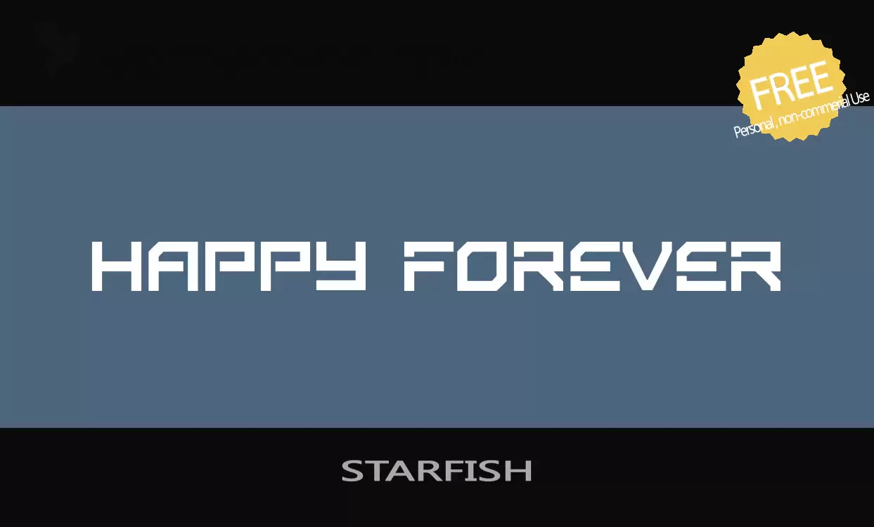 Font Sample of STARFISH