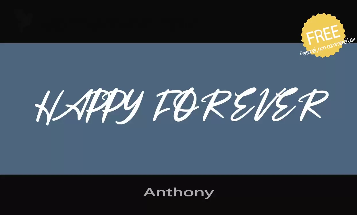 Font Sample of Anthony