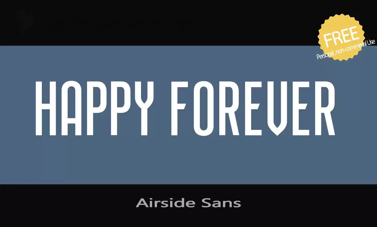 Font Sample of Airside-Sans