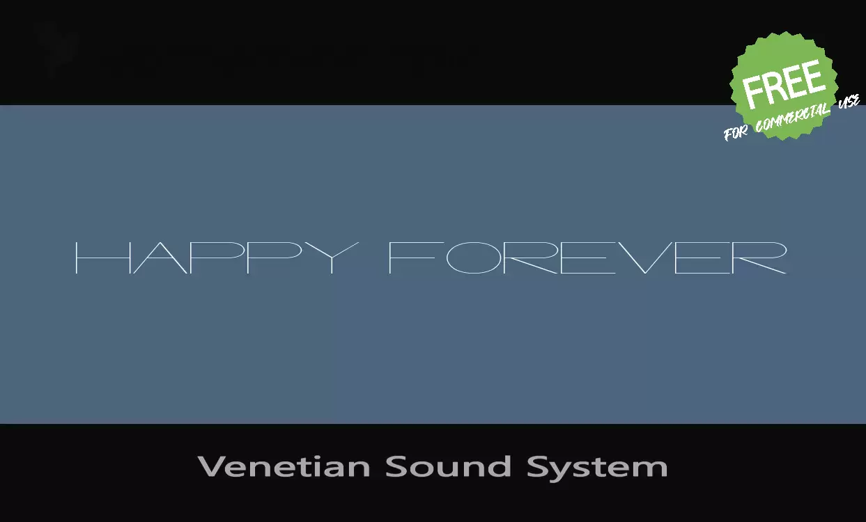 「Venetian Sound System」字体效果图