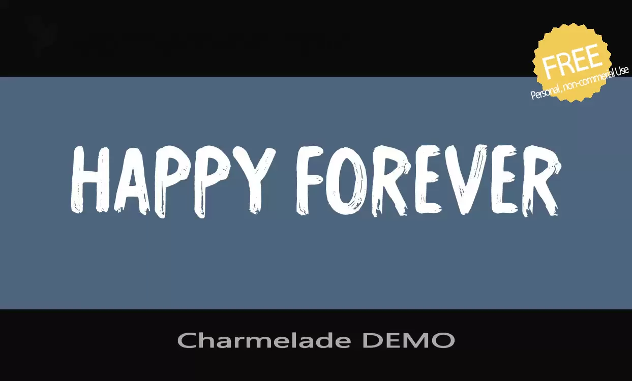 Font Sample of Charmelade-DEMO