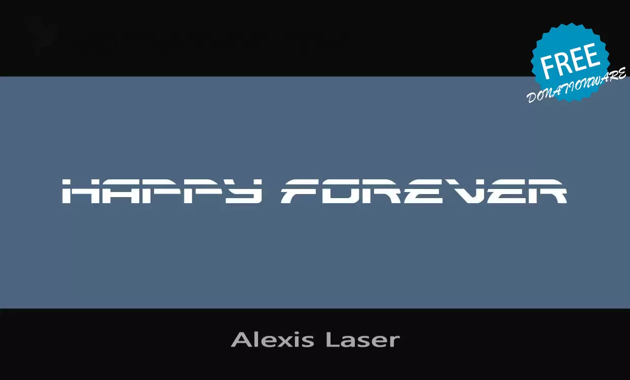 Font Sample of Alexis-Laser