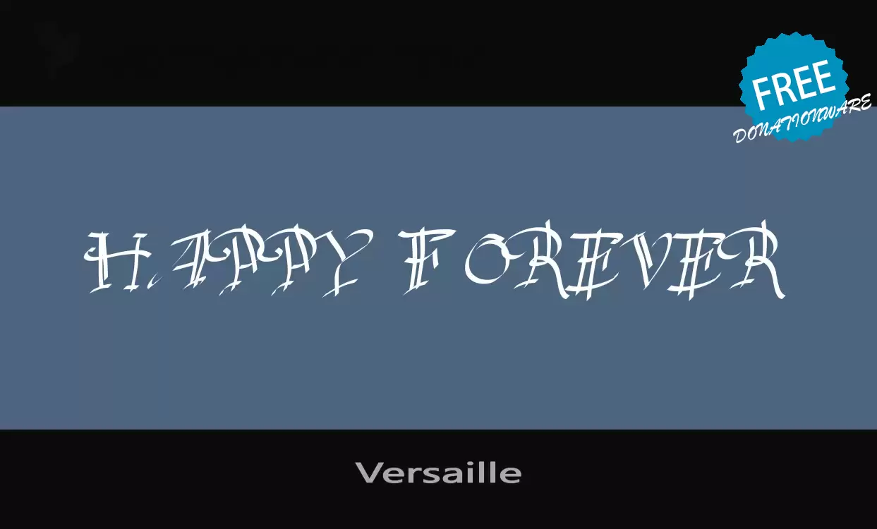 Font Sample of Versaille