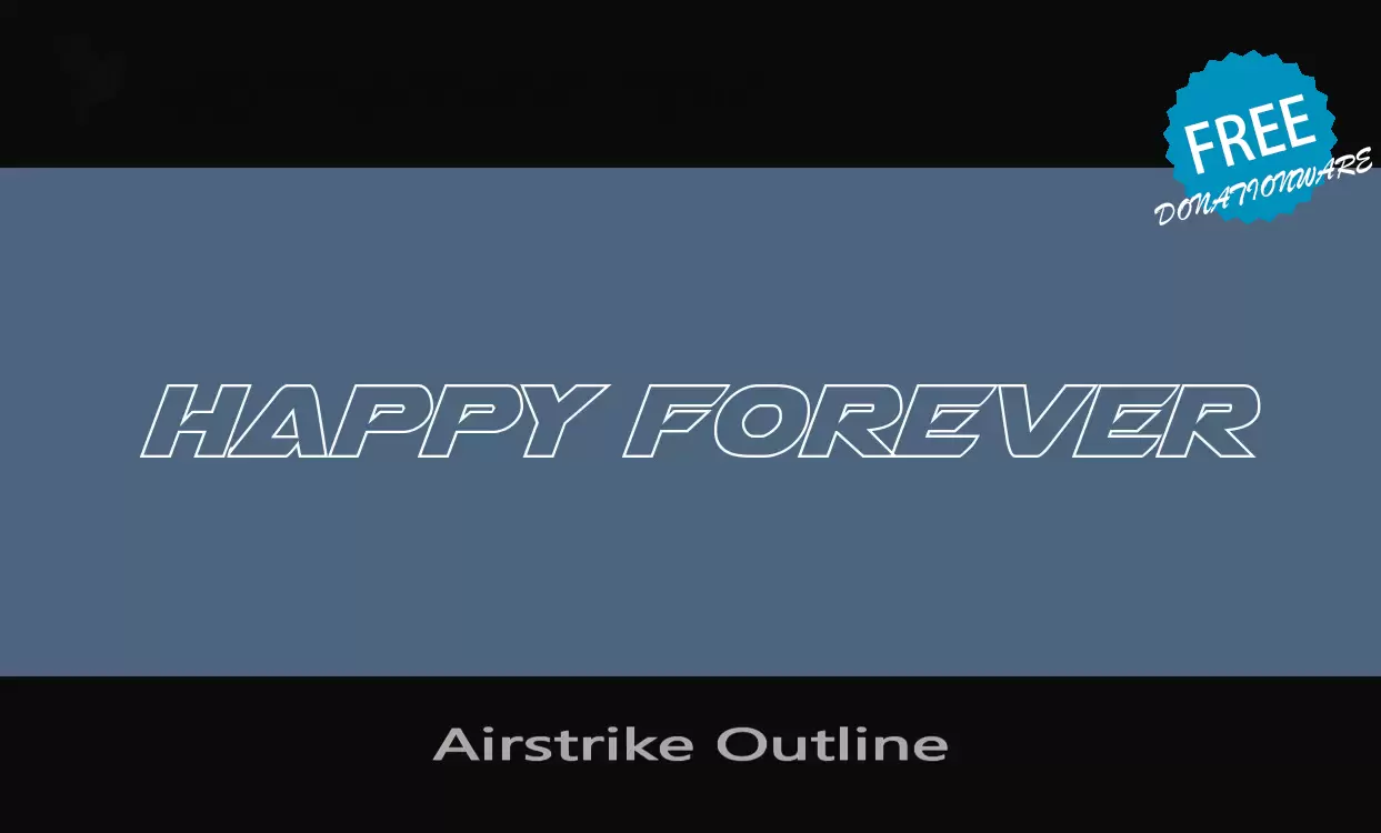 「Airstrike-Outline」字体效果图